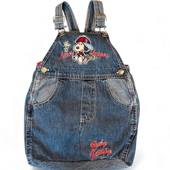 Peanuts Baseball Denim Diaper Tote Little Slugger Snoopy Vintage Vibes - Picture 2 of 11